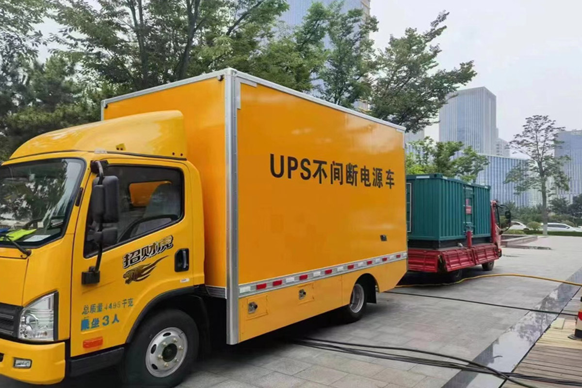 桂东发电机租赁施工现场
