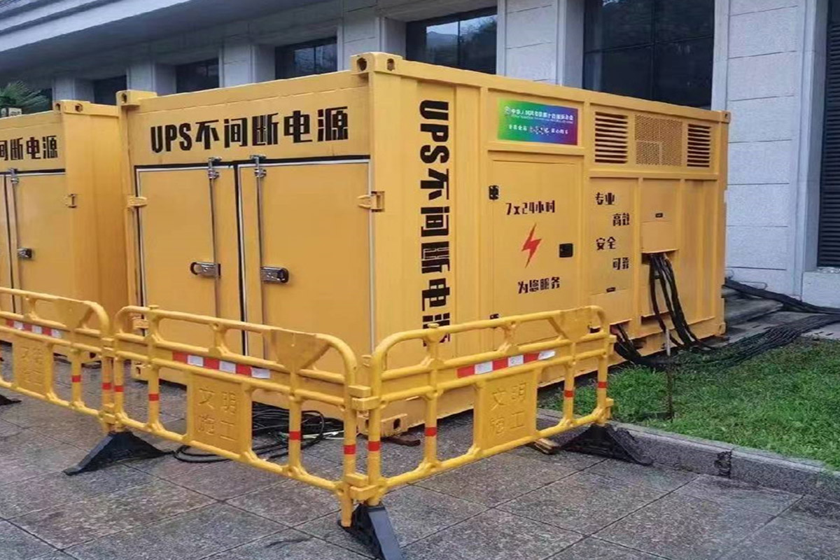桂东发电机租赁施工现场