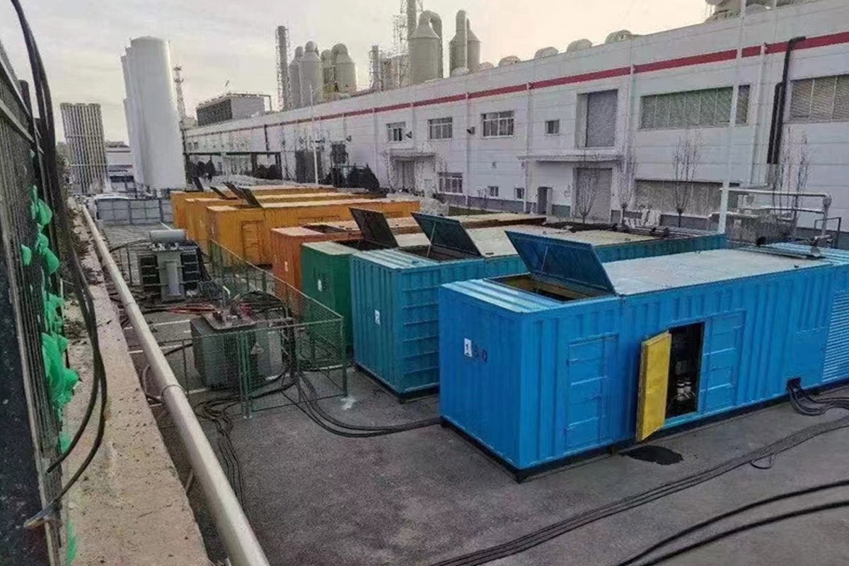 桂东发电机租赁施工现场