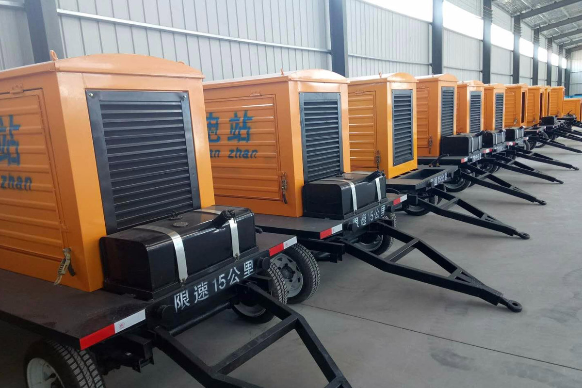 桂东发电机租赁施工现场